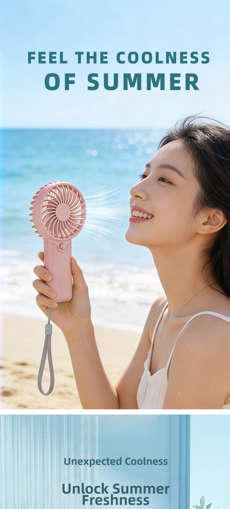 Handheld Mini Fan Rechargeable Portable Pocket Cooling Fan