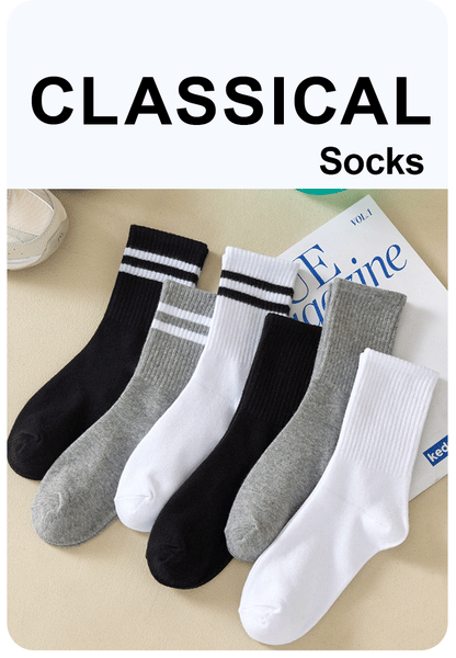 Crew Socks Breathable Mid Tube Sports Socks 3-6 Pairs