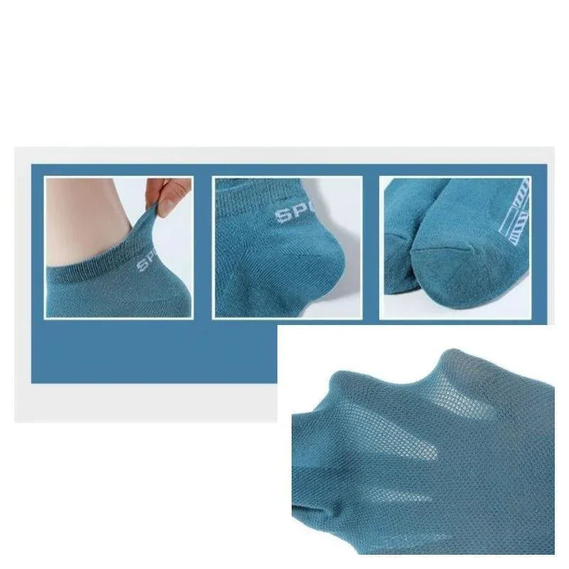 Men's Ankle Socks Breathable Cotton Sports Socks 5 Pairs