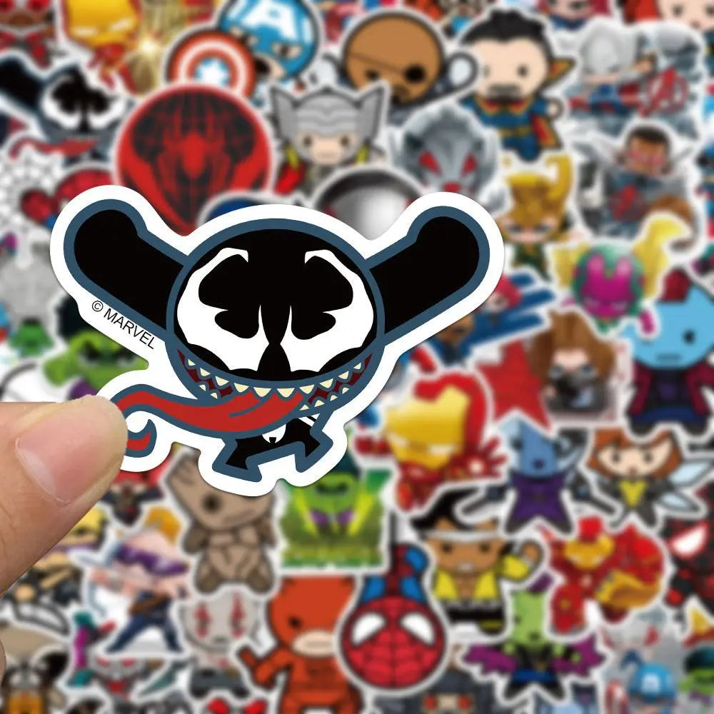 50PCS Cartoon Waterproof Stickers for Laptop Helmet & Skateboard