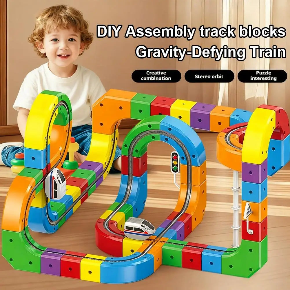 Train Track Building Set – 3D Cube Track