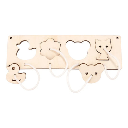 Montessori Busy Board – Wooden Sensory Learning Toy for Kids