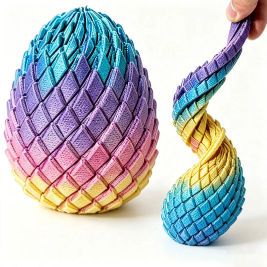 3D Printed Dragon Egg Fidget Toy Twistable Desk Ornament