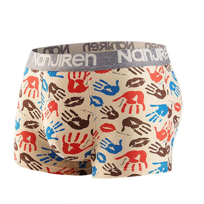 Men's Cotton Boxer Shorts 4PCS Breathable Printed Underwear