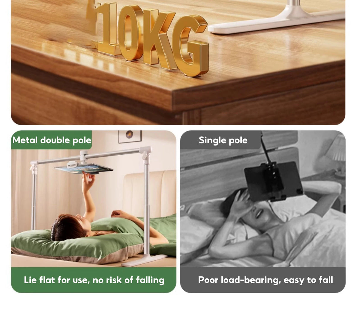 Tablet Stand for Bed – Adjustable Folding Phone & Tablet Holder