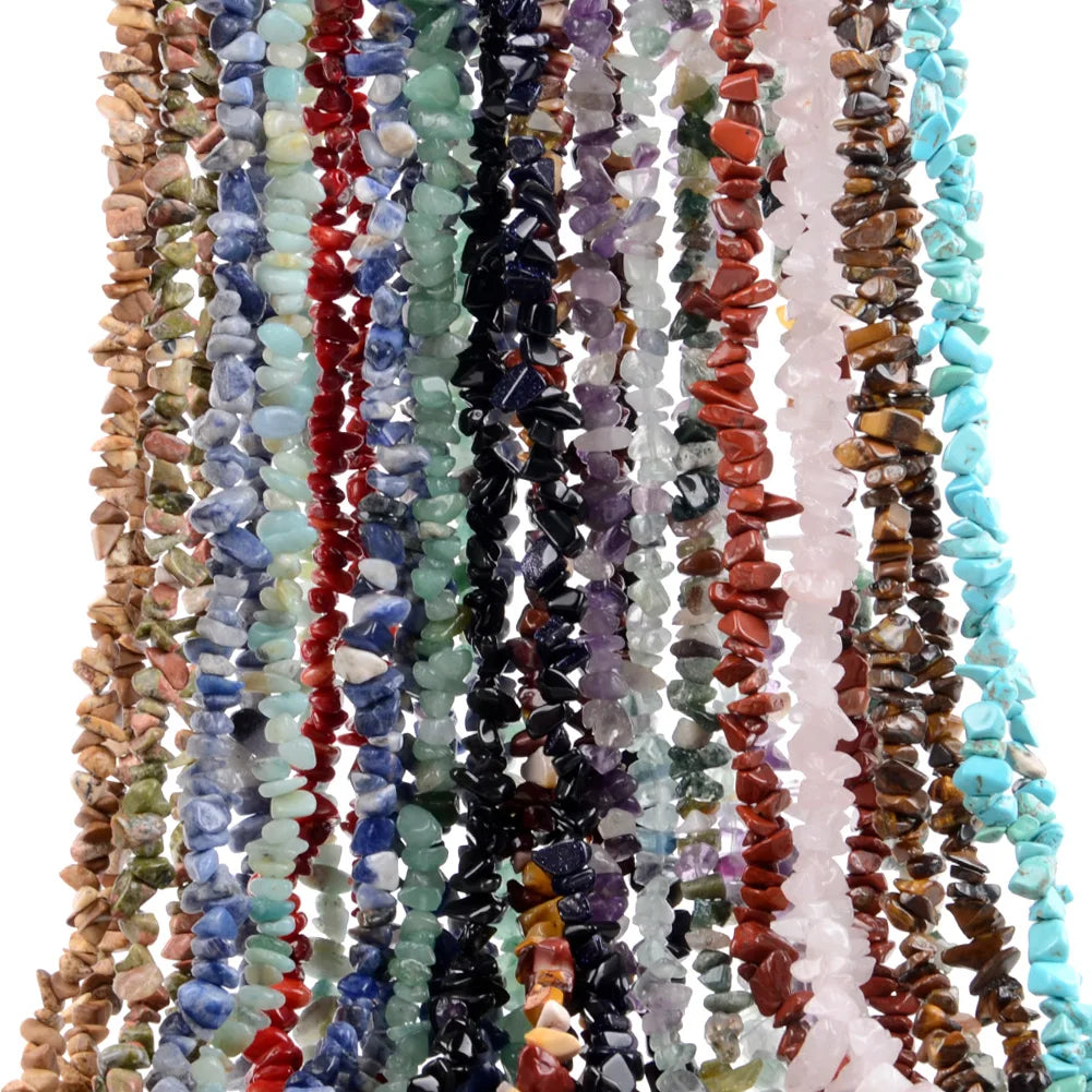 Natural Stone Chip Beads Irregular Gemstone Beads 15 Inch Strand
