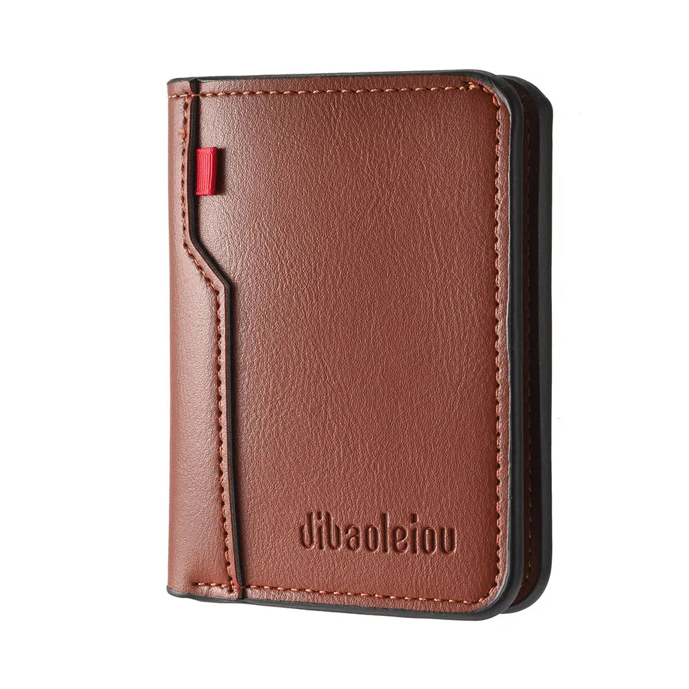 Men's Credit Card Wallet Ultra Thin PU Leather Mini Wallet