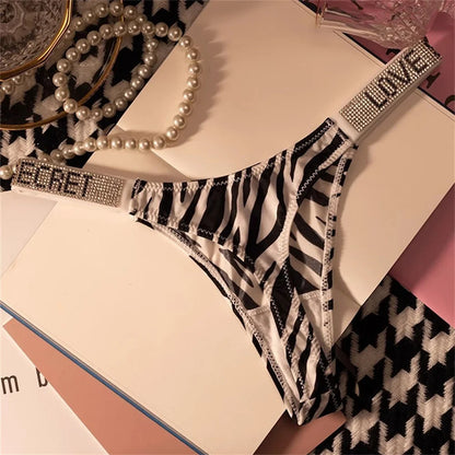 Rhinestone Thong Women's Seamless Low Rise G String