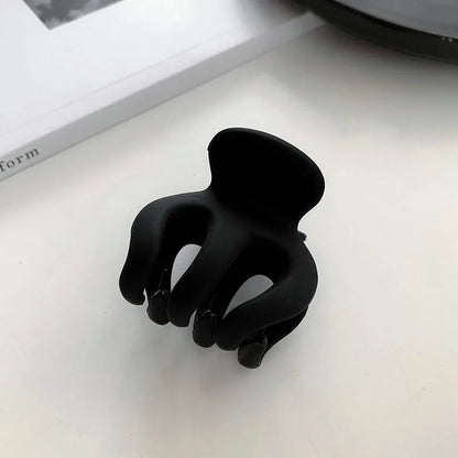 Black Geometric Hair Claw Clip for Women Long Hair