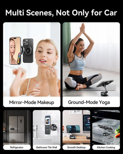 Magnetic Car Phone Holder 360° Foldable Vacuum Mount