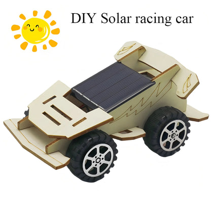 Solar Car STEM Kit – DIY Wooden Educational Model