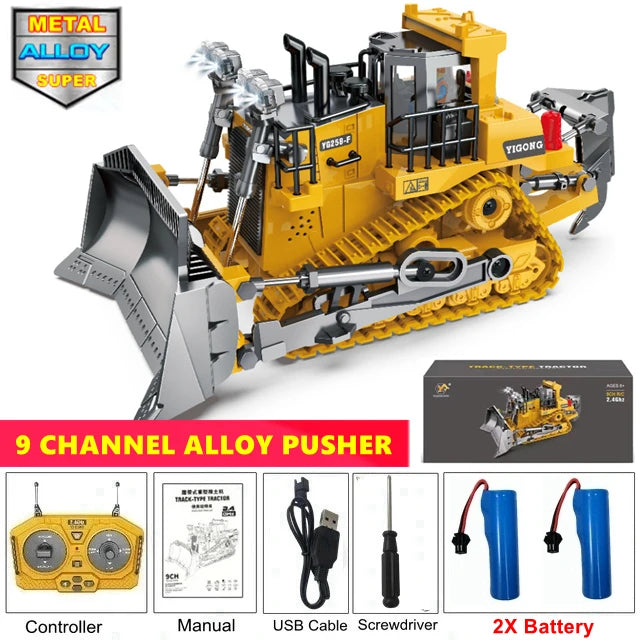 4WD RC Excavator Dump Truck Bulldozer 1:20 Remote Control Toy