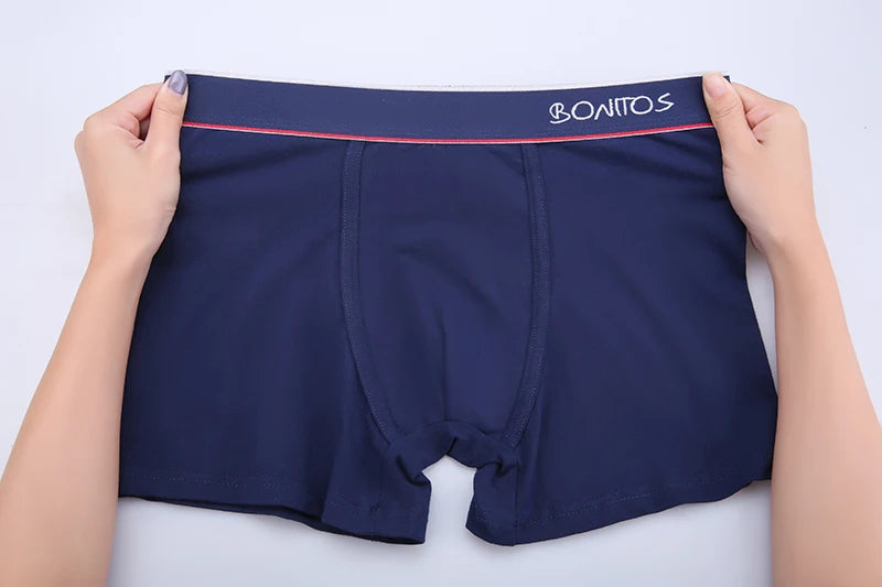 Men's Cotton Boxer Shorts 4PCS Soft Stretch Underwear Set
