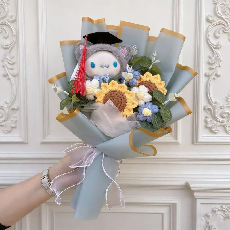 Cartoon Graduation Plush Bouquet Soft Stuffed Doll Gift