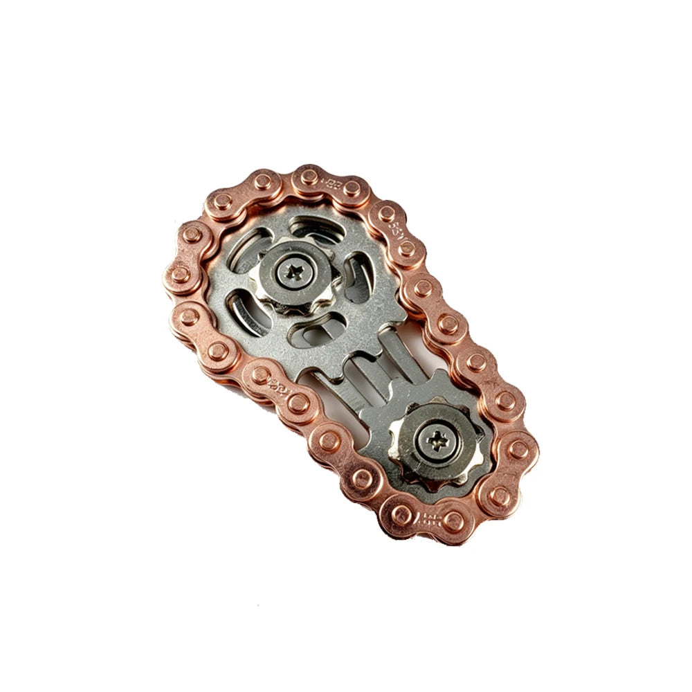 Metal Fidget Spinner – Gear & Bike Chain Fingertip Spinner