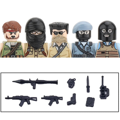 Gangster Building Blocks Villain Soldier MOC City Accessories Set