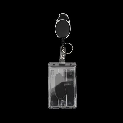 Retractable ID Card Holder Transparent Badge Holder Case