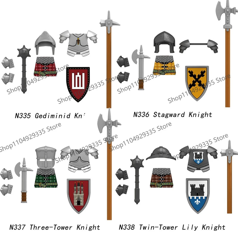 Medieval Military Soldiers Figures – MOC Castle Building Blocks