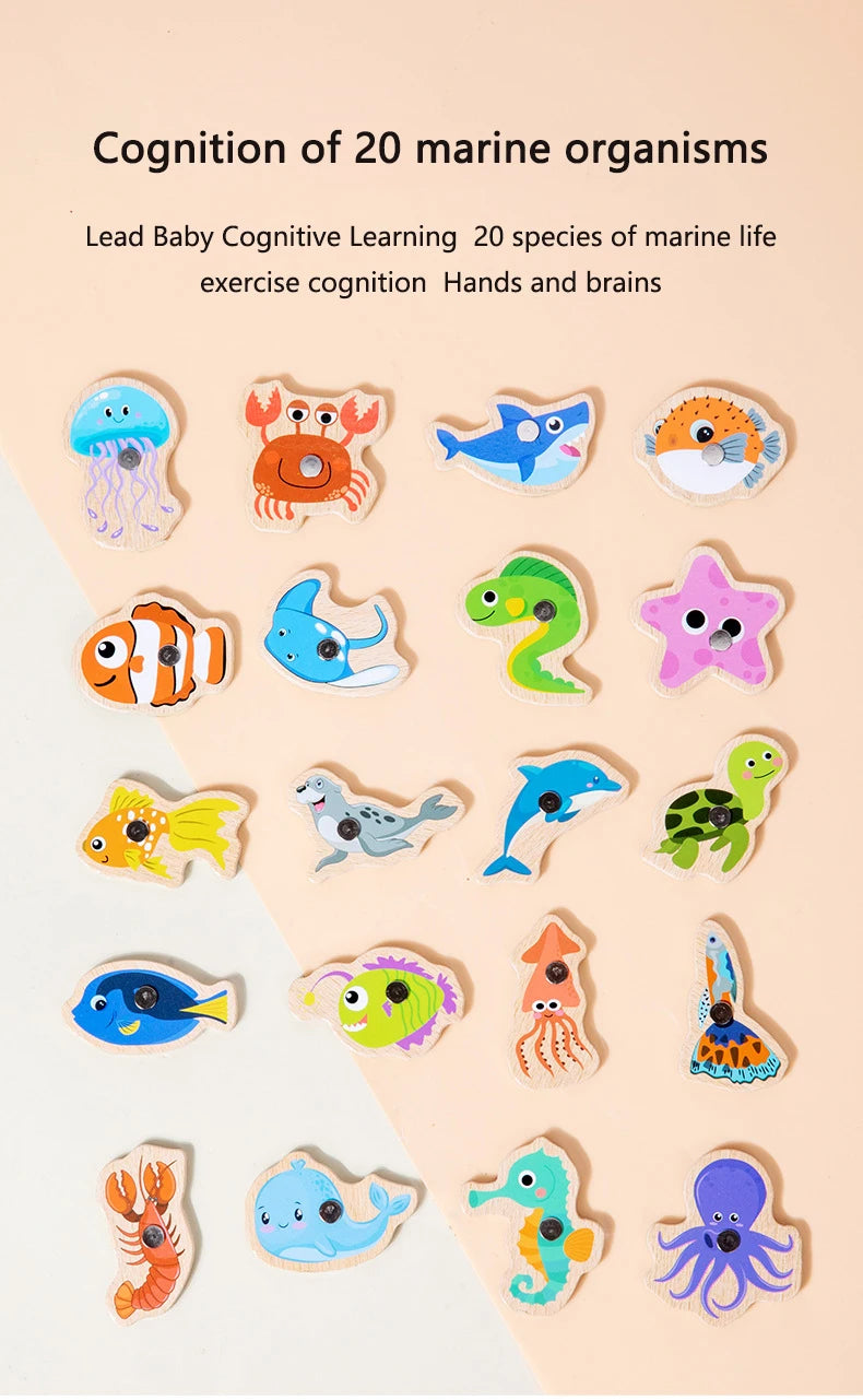 Wooden Magnetic Fishing Toy – Montessori Fish Game