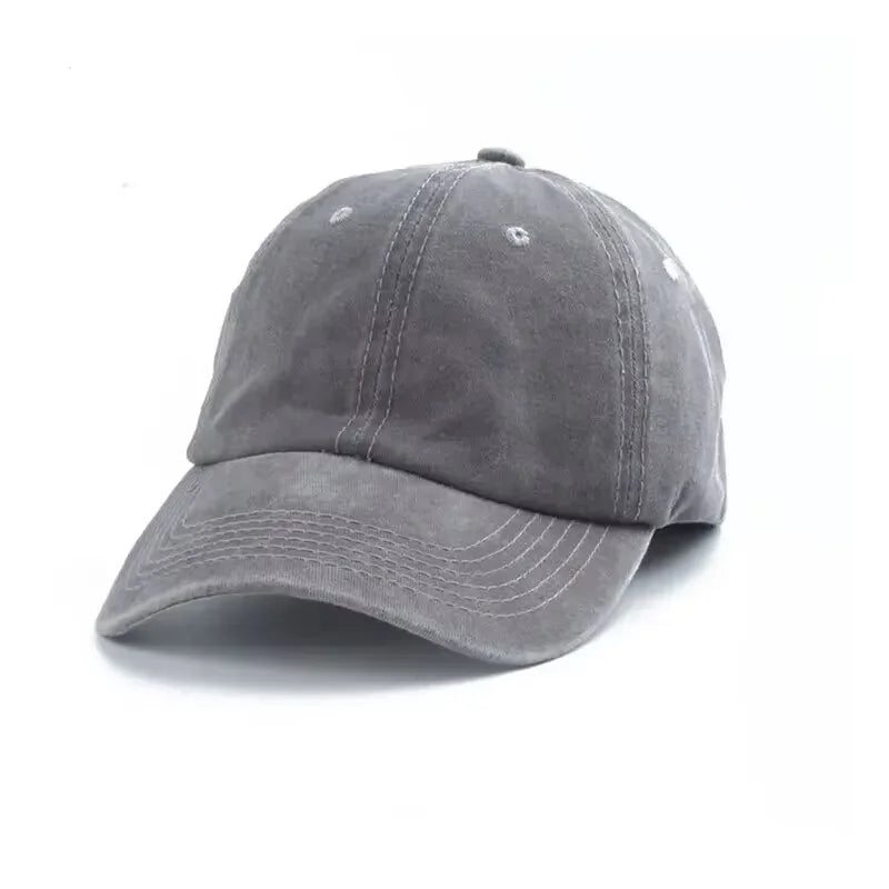 Washed Cotton Baseball Cap Adjustable Unisex Dad Hat