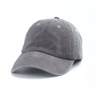 Washed Cotton Baseball Cap Adjustable Unisex Dad Hat