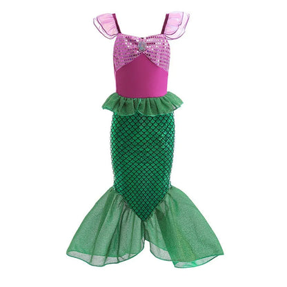 Girls Princess Dress Elsa Anna Kids Cosplay Costume