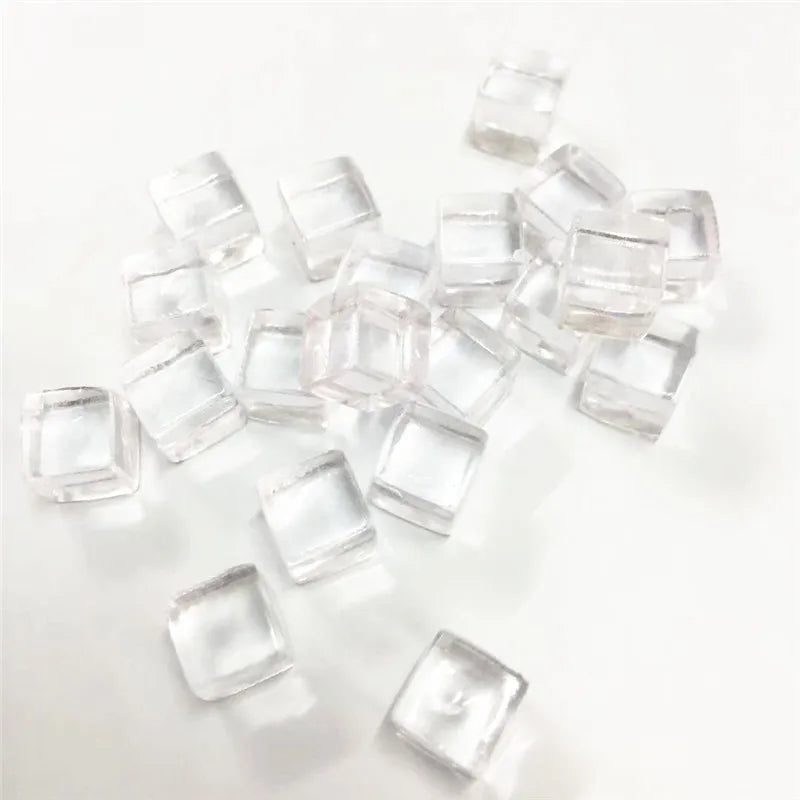 Transparent Cube Game Pieces Set – 50PCS Colorful Crystal Cubes
