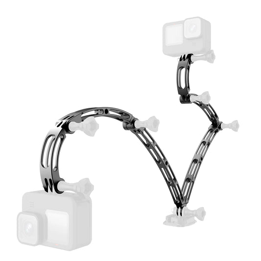 Action Camera Helmet Mount Extension Aluminum Arm Adapter