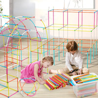 Straw Building Blocks Construction Toy for Kids
