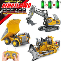 4WD RC Excavator Dump Truck Bulldozer 1:20 Remote Control Toy