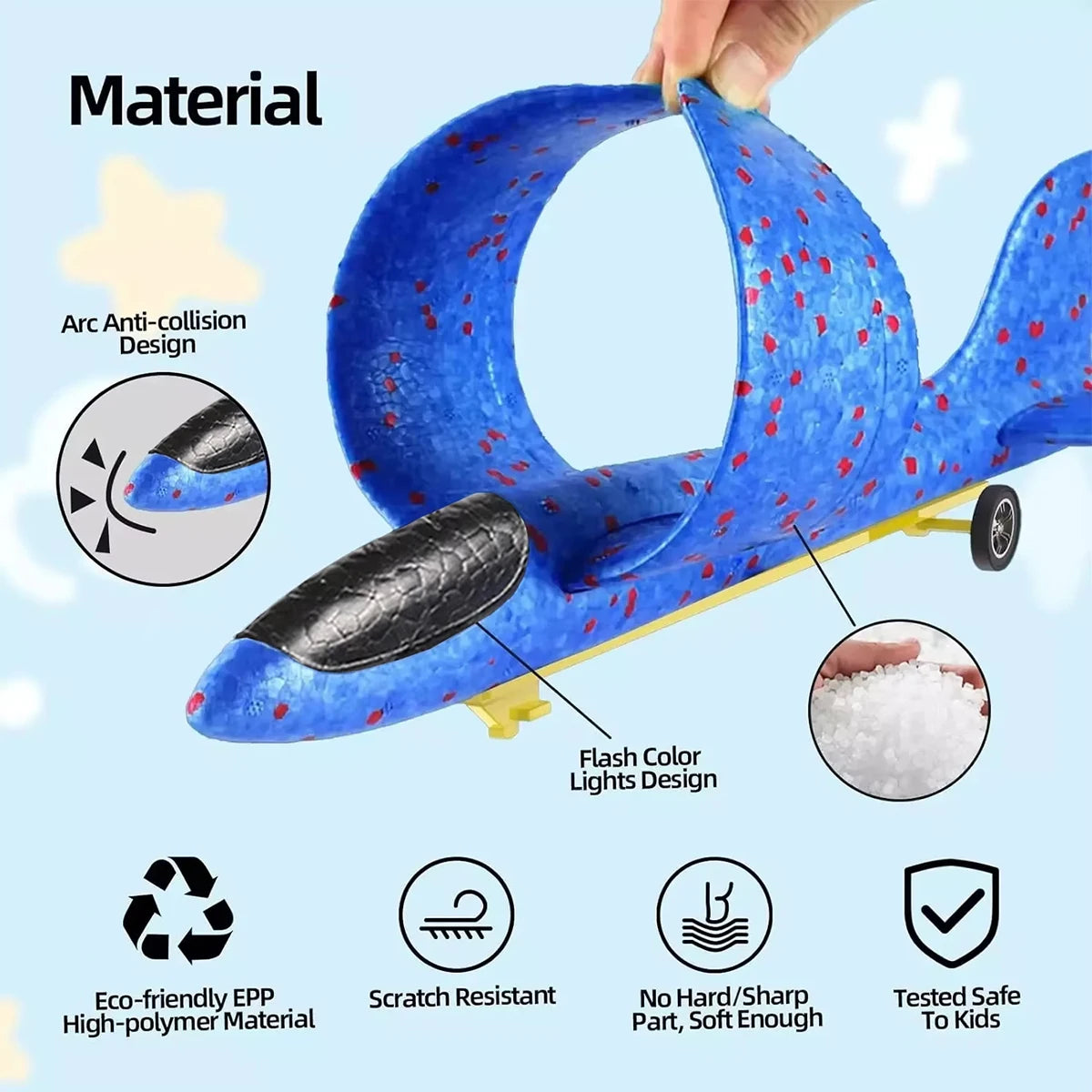 Foam Aircraft Launcher Toy Kids Catapult Glider Plane