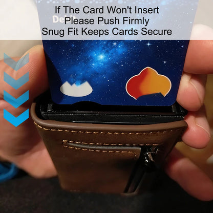 RFID Blocking Wallet Pop Up Aluminum Card Holder for Men