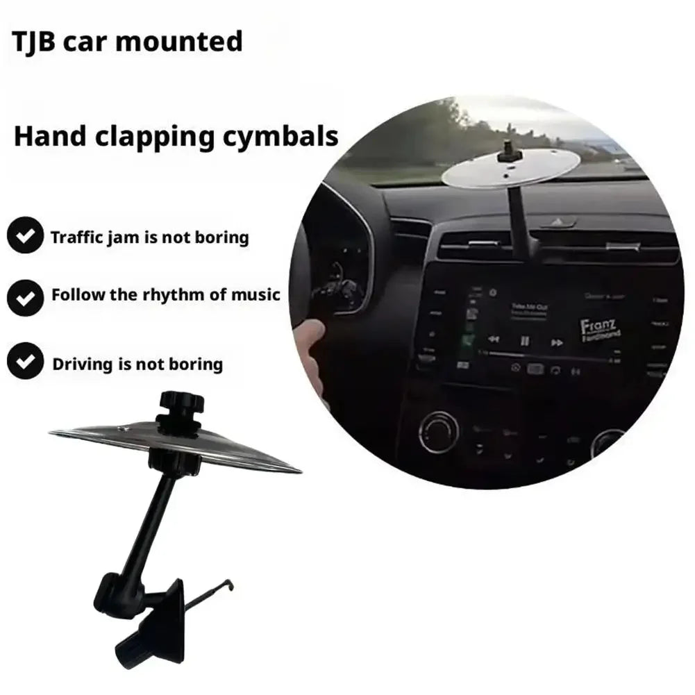 Mini Car Drum Cymbal Vent Decoration Musical Car Interior Accessory