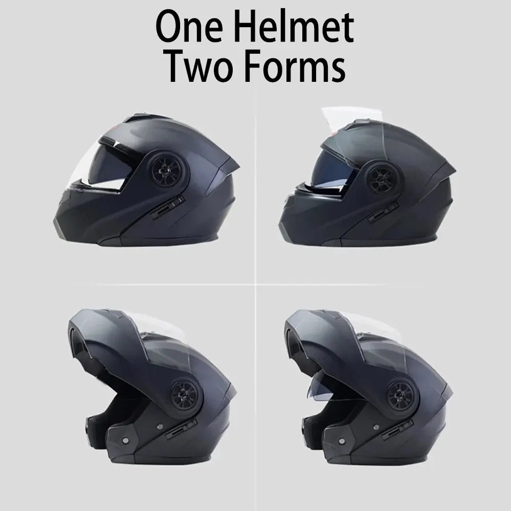 Flip Up Motorcycle Helmet DOT Dual Visor Modular Full Face