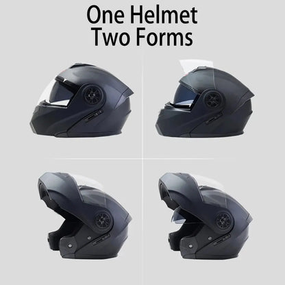 Flip Up Motorcycle Helmet DOT Dual Visor Modular Full Face