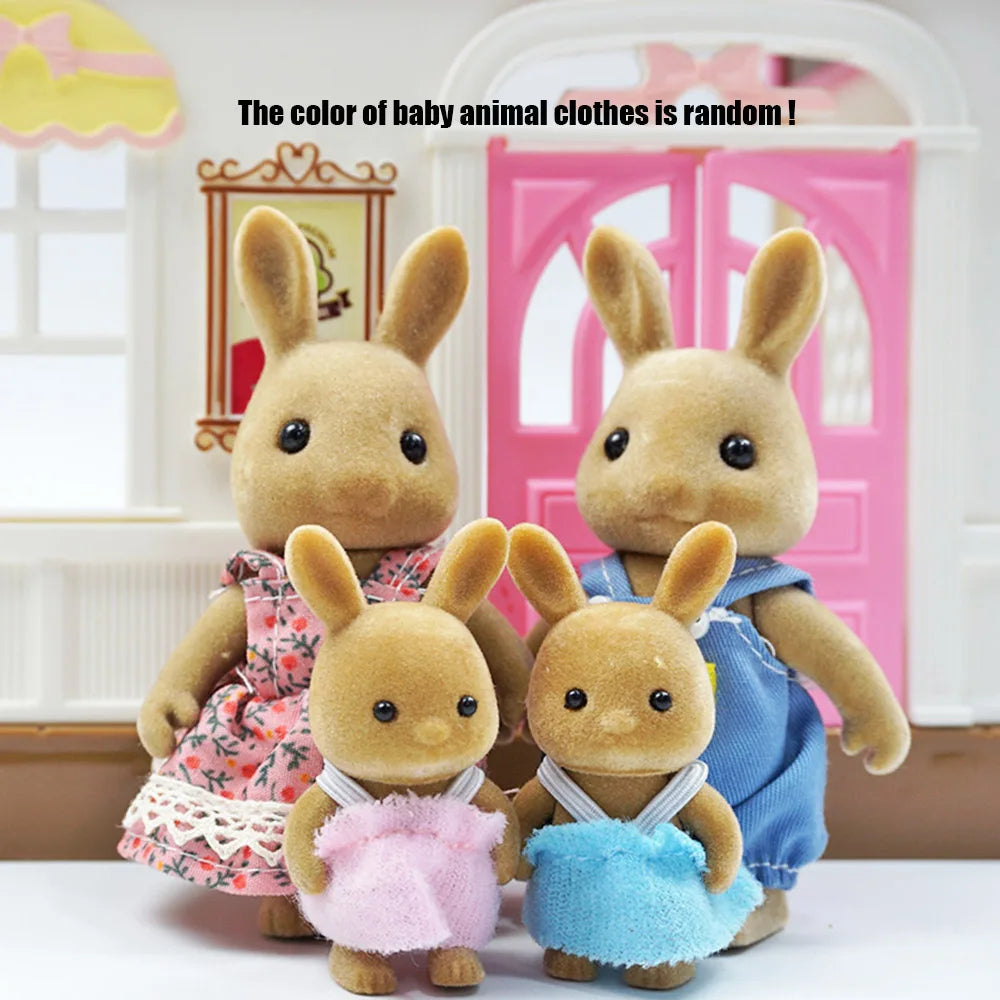 1:12 Mini Animal Doll Forest Family Dollhouse Figure