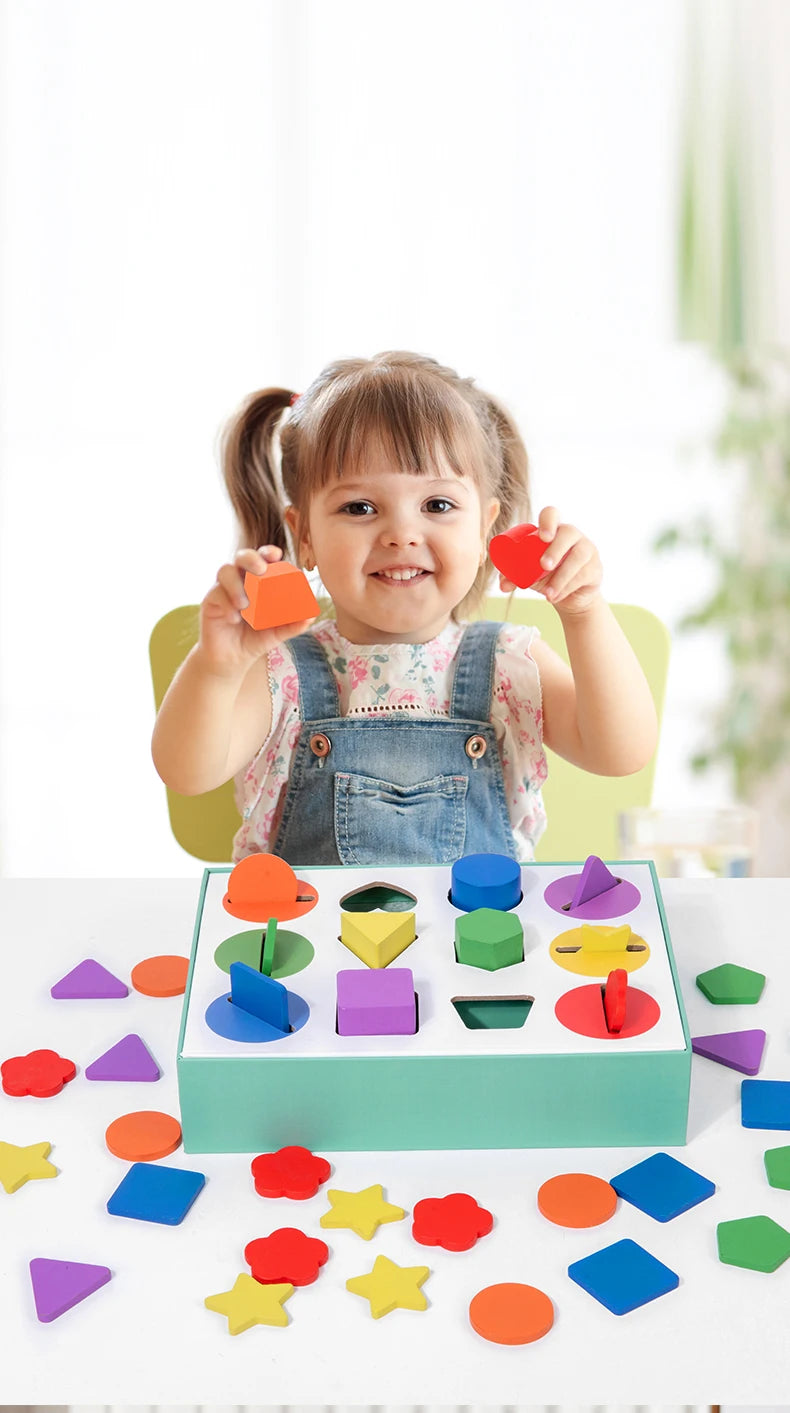 Wooden Color Sorting Toy – Shape Learning Game