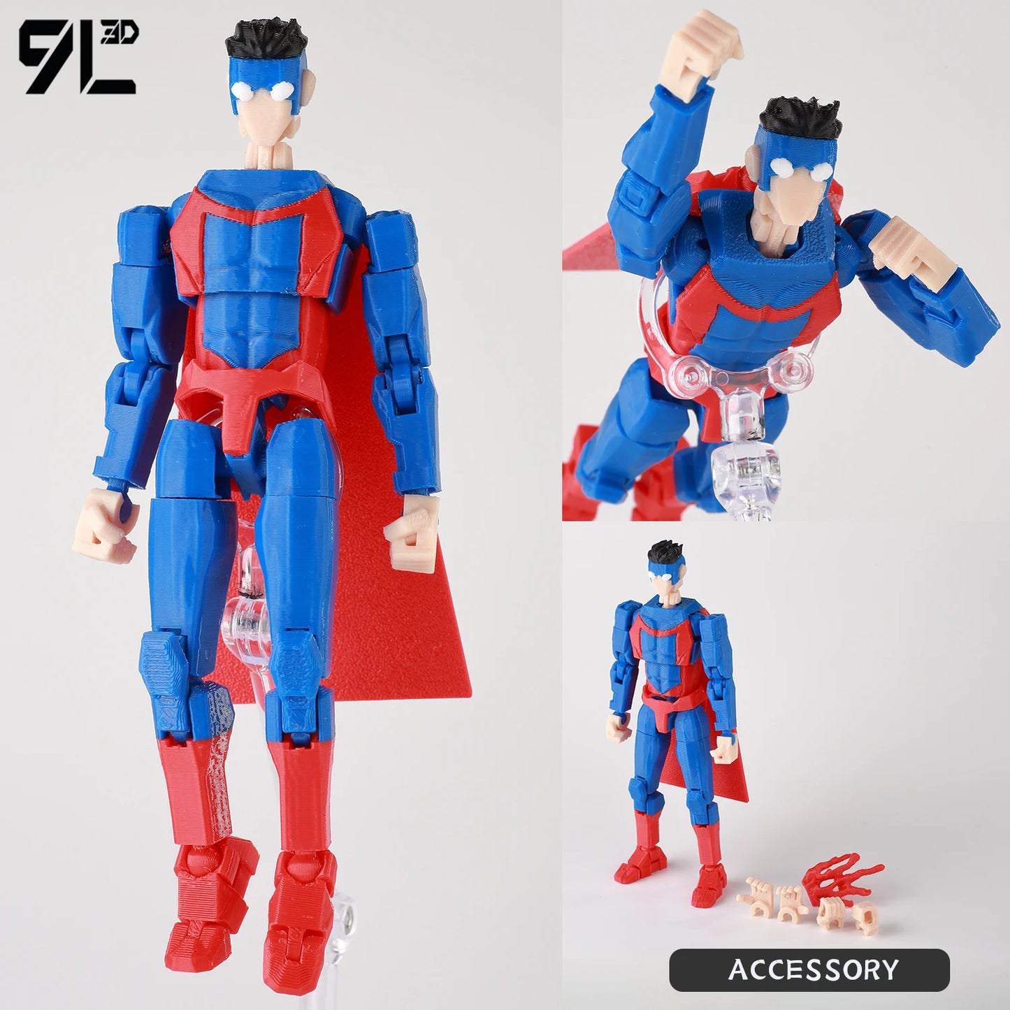 Invincible Boy Action Figure 14cm 3D Printed Poseable Model