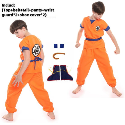 Kids Roku Cosplay Costume Saiyan Anime Outfit Set