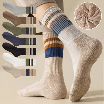 Men's Bamboo Fiber Socks Breathable Crew Sports Socks