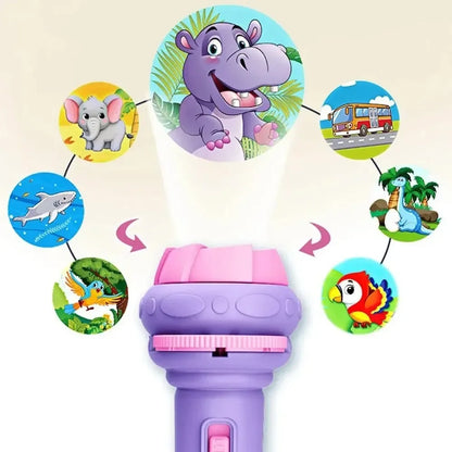 Kids Projection Flashlight Toy with 80 Cartoon Images