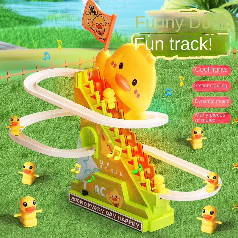 Climbing Ducks Roller Coaster Toy with Lights & Music
