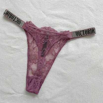 Women's Lingerie Set Wire Free Rhinestone Bra & Brief