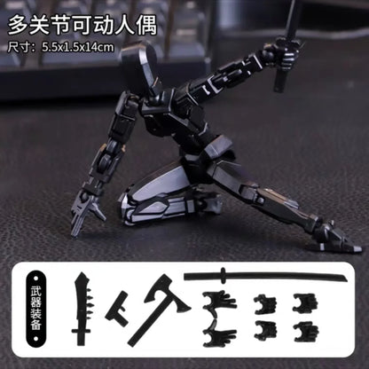 T13 Multi-Joint Robot Action Figure with Dog – 14cm Poseable Model
