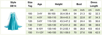 Girls Princess Dress Elsa Anna Kids Cosplay Costume
