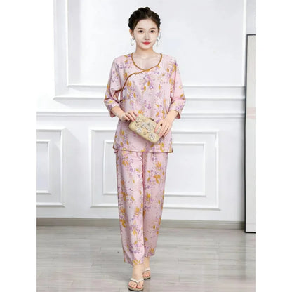 Women's Cotton Sleepwear Set – Summer Two-Piece Pajamas