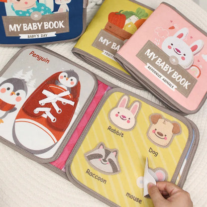 Montessori Busy Book Animal Cognitive Sensory Learning Toy