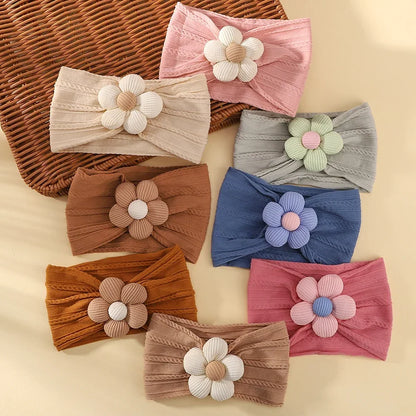 Baby Flower Headband Soft Nylon Newborn Hairband