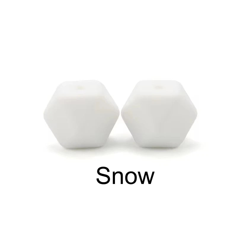 Silicone Hexagon Beads 10pcs Food Grade DIY Jewelry Making