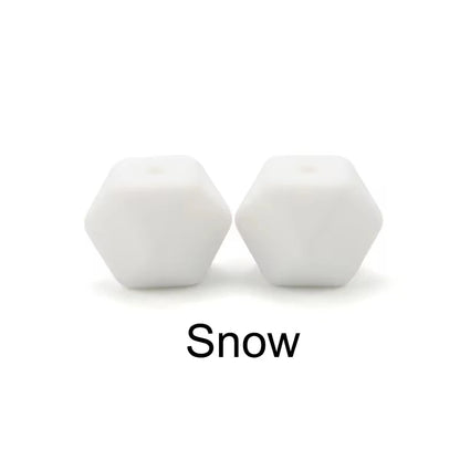 Silicone Hexagon Beads 10pcs Food Grade DIY Jewelry Making